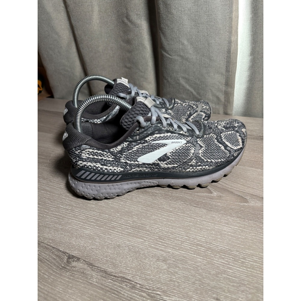 Brooks Adrenaline GTS 20 Womens 8 Grey Snakeskin Running Shoes Trails Training - Picture 4 of 8